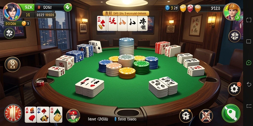 Tampilan screenshot gameplay QiuQiu 9ZK yang seru dan menarik.