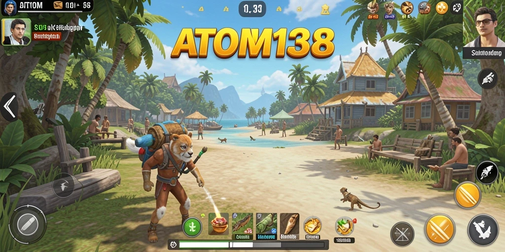 Tampilan gameplay ATOM138 menampilkan simulasi kehidupan yang menarik dan interaktif.