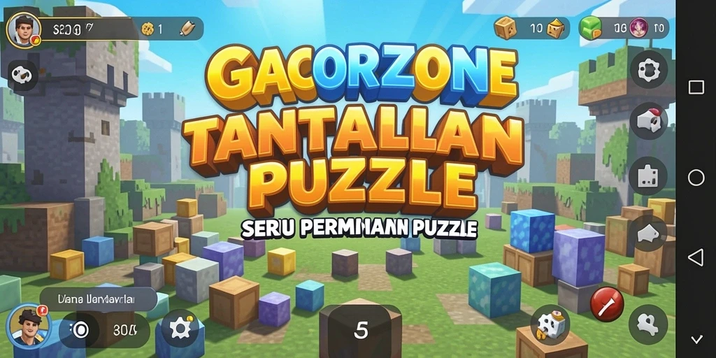 Screenshot gameplay GACORZONE yang menampilkan tantangan puzzle seru.
