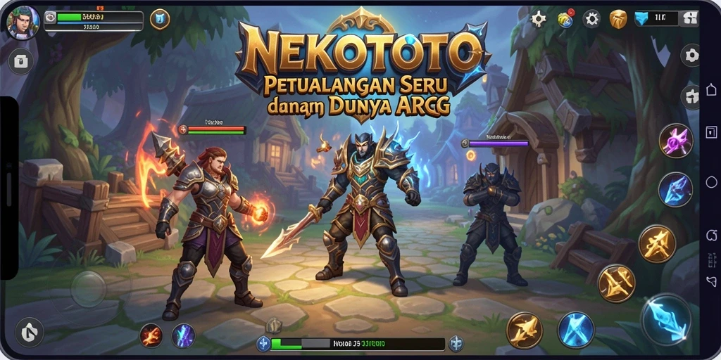 Gameplay mendebarkan dalam dunia fantasi NEKOTOTO.